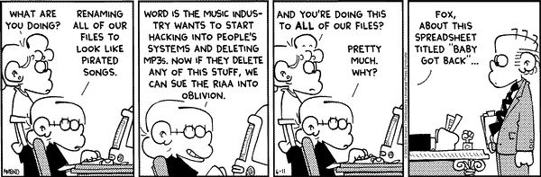 Foxtrot makes fun of the RIAA and their lawsuits