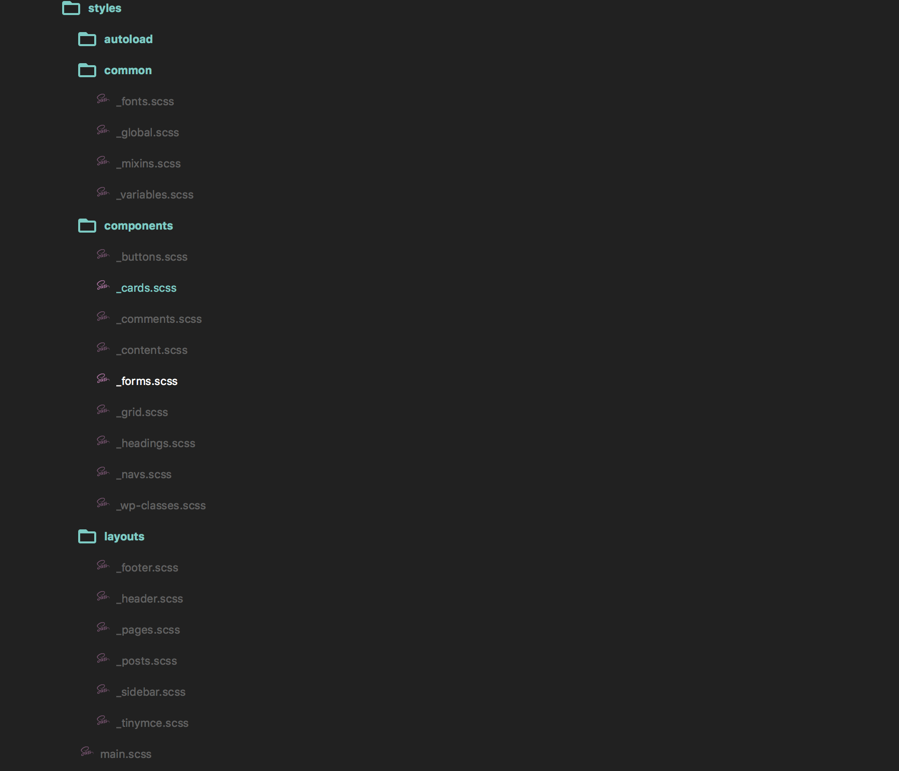 asuh.com scss structure